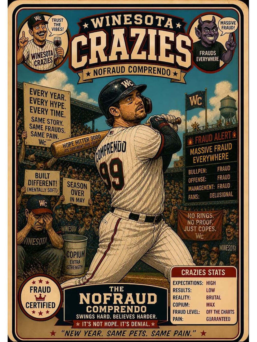 4621 Nofraud Comprendo 8x10 Print | Parody Sports Card Series